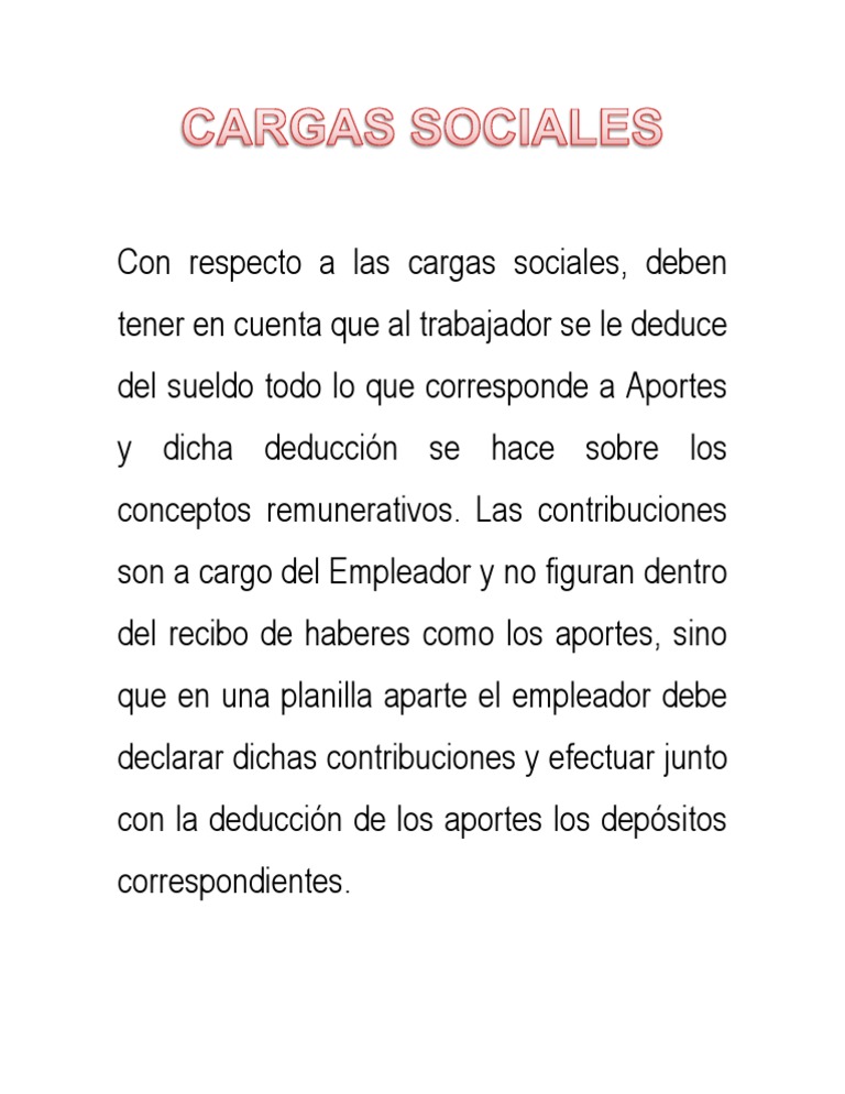 Cargas Sociales PDF