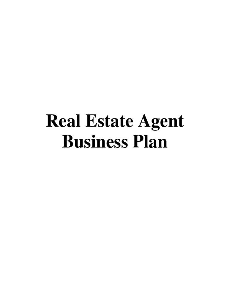 Busines Plan Real Estate Agent Pdf National Association Of Realtors