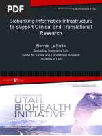 Biobanking Informatics Infrastructure to Support Clinical and Translational Research