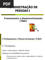 Treinamento e Desenvolvimento