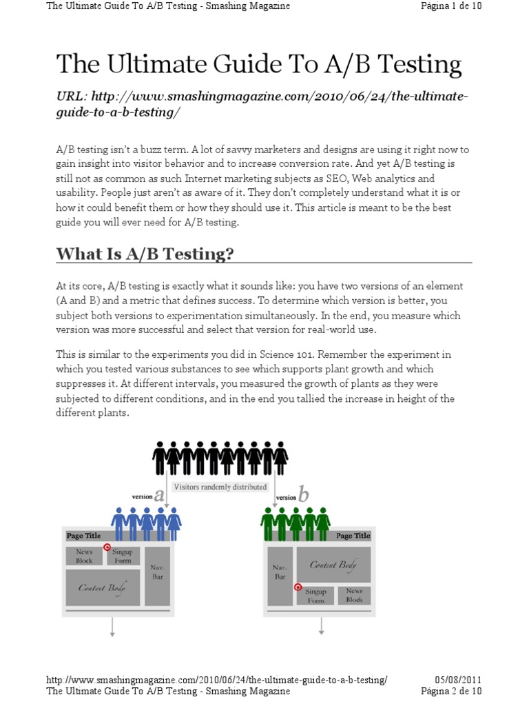 A/B Testing: The Complete Guide | PDF | Websites | Software