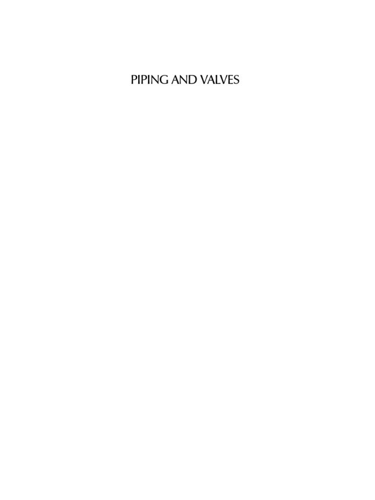 Piping and Valves | PDF