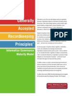 Generally Accepted Recordkeeping Principles: Information Governance Maturity Model