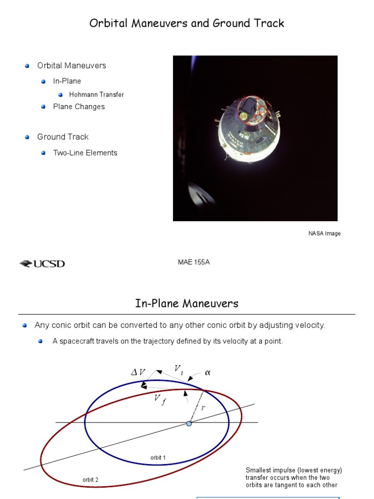 Orbital Maneuvers and Ground Track | PDF