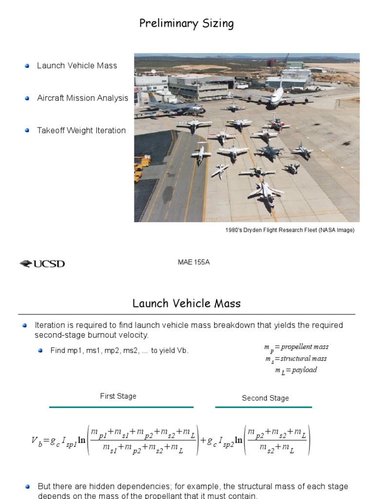 Preliminary Sizing: Launch Vehicle Mass | PDF | Payload | Multistage Rocket
