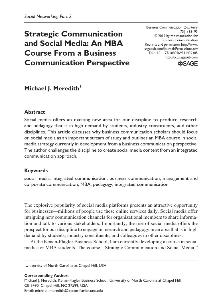 Strategic Communication and Social Media | PDF | Social Media | Popular ...