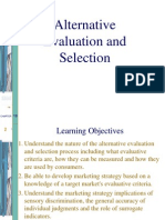Alternative Evaluation and Selection