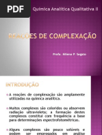 Aula - Reações de Complexação - Parte 1