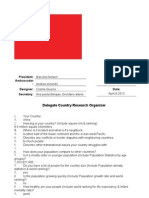 Delegate Country Research Organizer