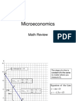 Microeconomics Math Review: Slope, Lines, Area Problems