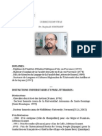 CV Du PR Raphaël CONFIANT