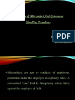 Discipline & Misconduct and Grievances Handling Procedures: Somesh Khandelwal 2011/MBA/008