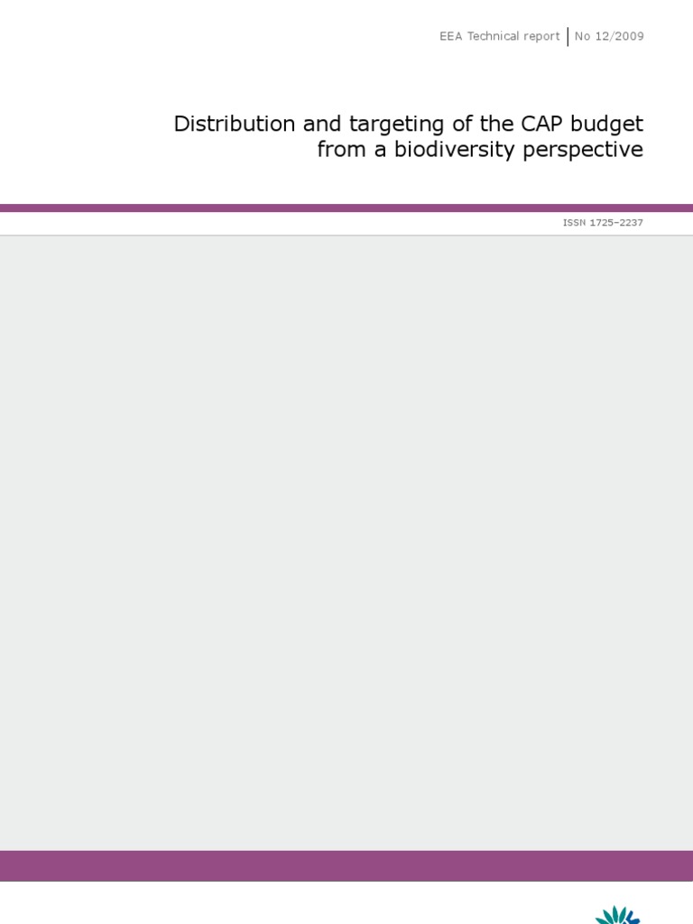 Eea CAP Tech 12 2009 | PDF | Common Agricultural Policy | Agriculture