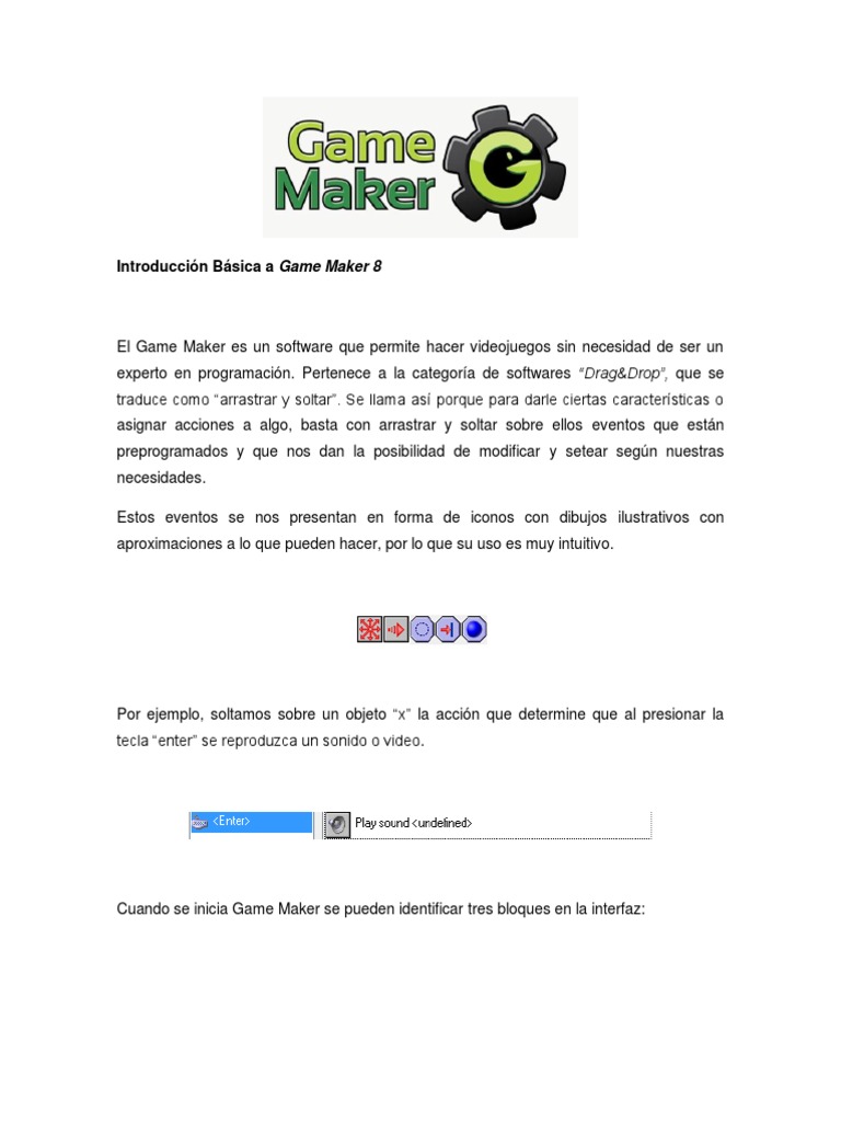 Introducción Básica A Game Maker 8 | PDF | Point and Click | Imagen