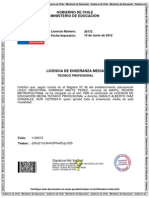 Gobierno de Chile Ministerio de Educación: Licencia Número: Fecha Impresión