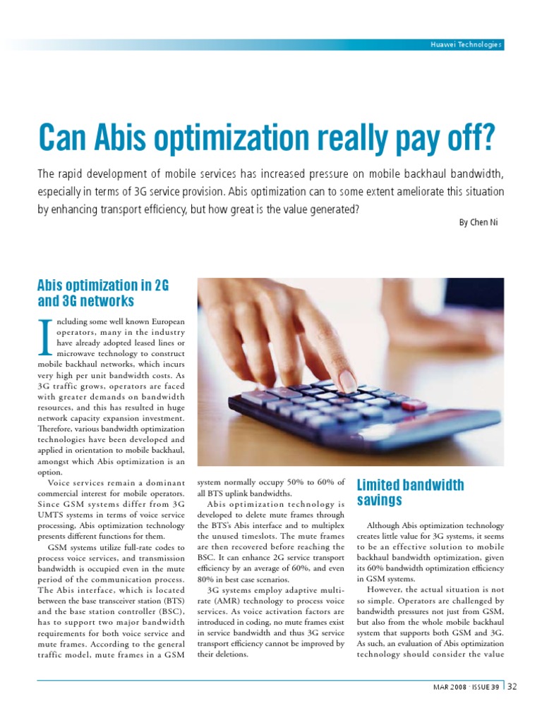 3G Bandwidth Optimization Insights | PDF | 3 G | High Speed Packet Access