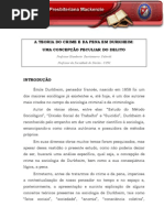 A Teoria Do Crime e Da Pena - DURKHEIM