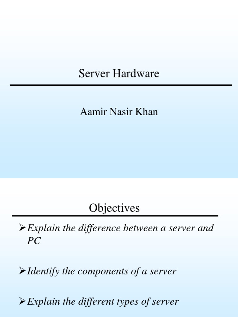 Understanding Server Hardware Components | PDF | Server (Computing ...