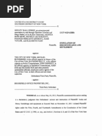 Occupy Wall St. v. City of New York Settlement