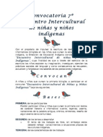 Convocatoria 7º Encuentro Intercultural de Niñas y Niños Indígenas