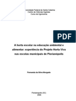 A horta escolar na educação ambiental e alimentar - experiência do Projeto Horta Viva nas escolas municipais de Florianópolis