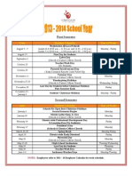 2013-14 Birmingham City Schools Student Calendar 