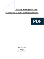 Forces and Friction Investigation Lab