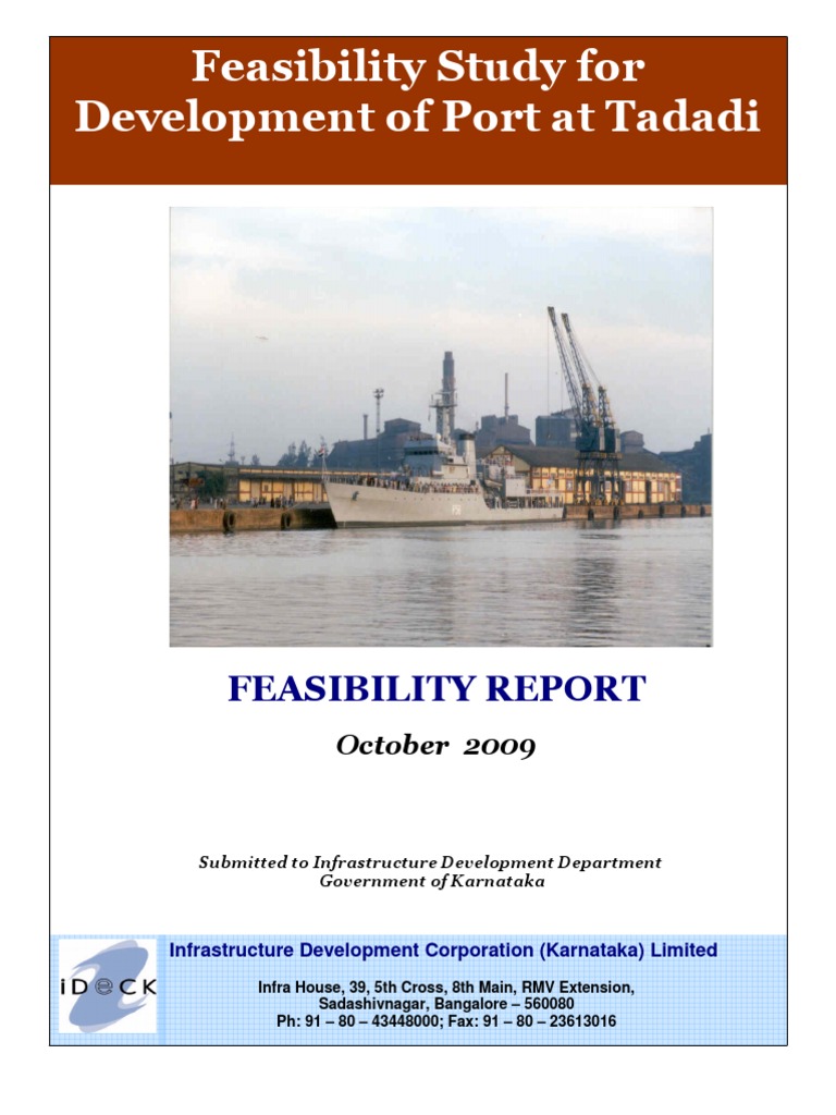 Feasibility Study for Tadadi Port | PDF | Iron Ore | Water Pollution