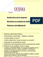 Gestion Etica - Conflicto de Valores