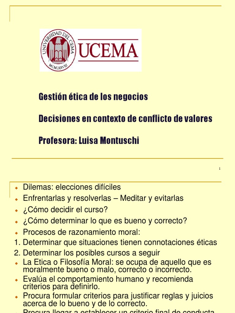 Gestion Etica - Conflicto de Valores | Descargar gratis PDF | Moralidad ...