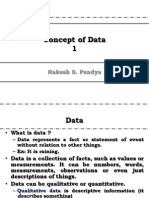 Concept of Data 1: Rakesh S. Pandya