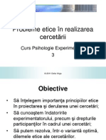 Curs Psihologie Experimentala 3 - Probleme Etice