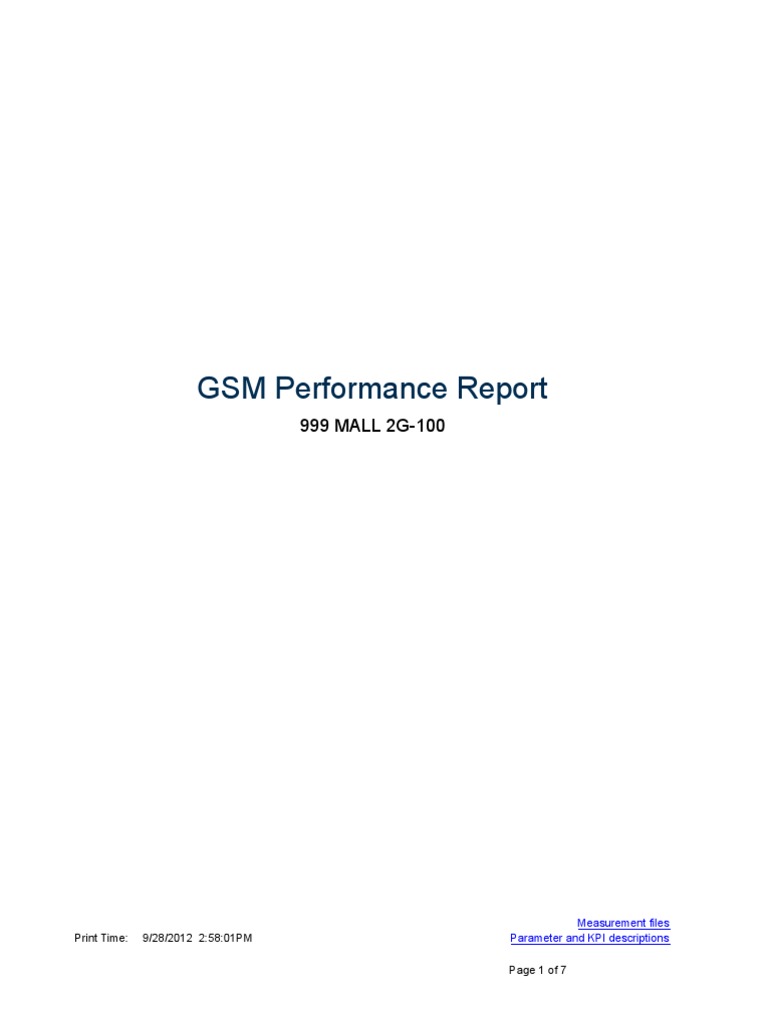 GSM Performance Metrics Overview | PDF | Teaching Methods & Materials