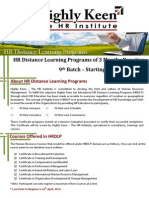 HR Distance Learning 3 Month Programs Starting April 11th