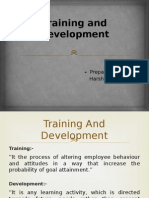 Training and Development - HRM