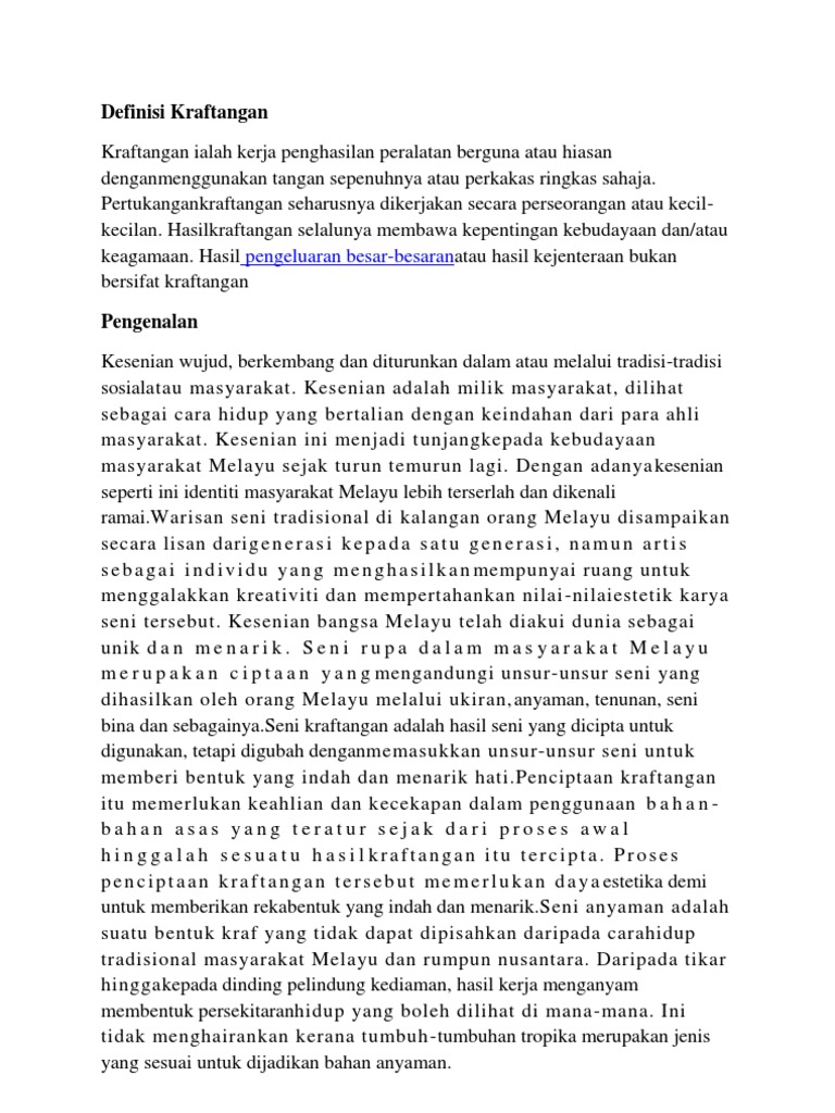 Kraftangan Pdf