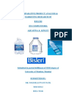 a Comparative Product Analysis Marketing Research of Bisleri Its Competitors Aquafina Kinley