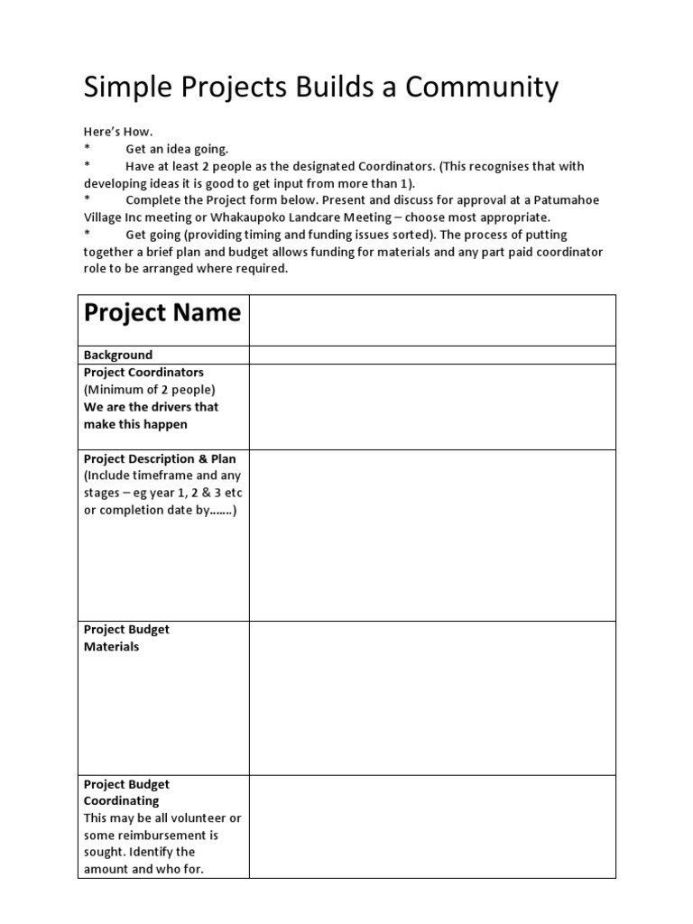 Community Project Development Guide | PDF | Career & Growth | Finance ...