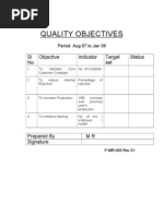 Quality Objectives