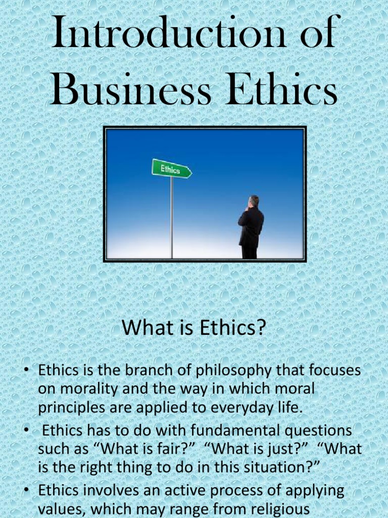 business ethics presentation pdf
