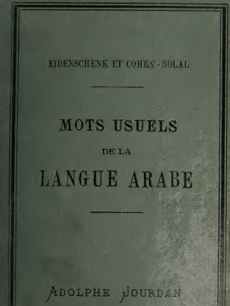Mots Usuels De La Langue Arabe Accompagnes D Exercices Soupe Coran