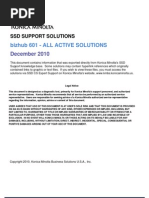 SSD Support Solutions - Bizhub 601