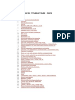 CODE OF CIVIL PROCEDURE INDEX