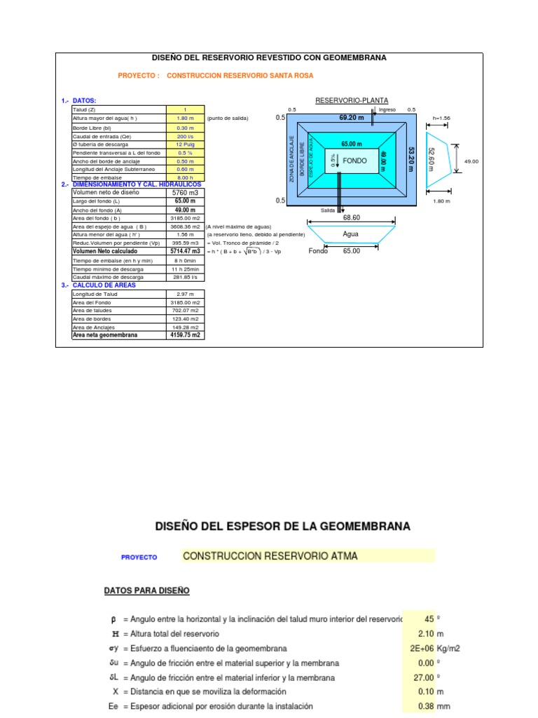 Reservorio Geomembrana Yurac Uran | PDF