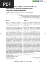 Condicionamento Aerobico e Estresse Oxidativo Em Ratos Treinados Por Natacao Em Intensidade Equiv