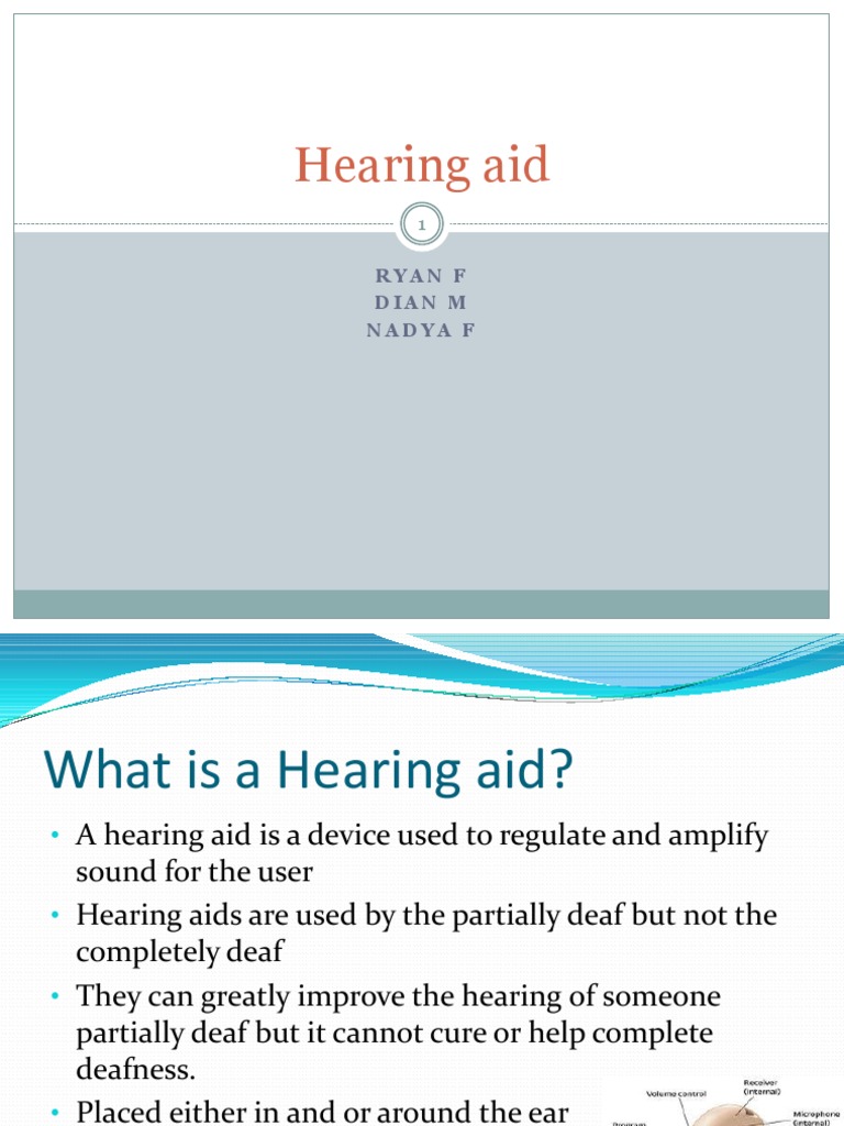 Hearing Aid PPT Baru PDF Hearing Aid Ear
