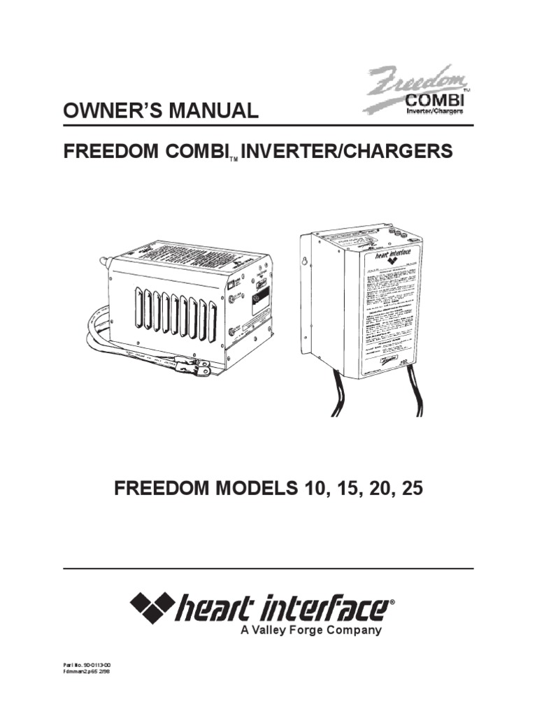 Manual Heart Interface Freedom 25 | PDF | Battery Charger | Battery  (Electricity)