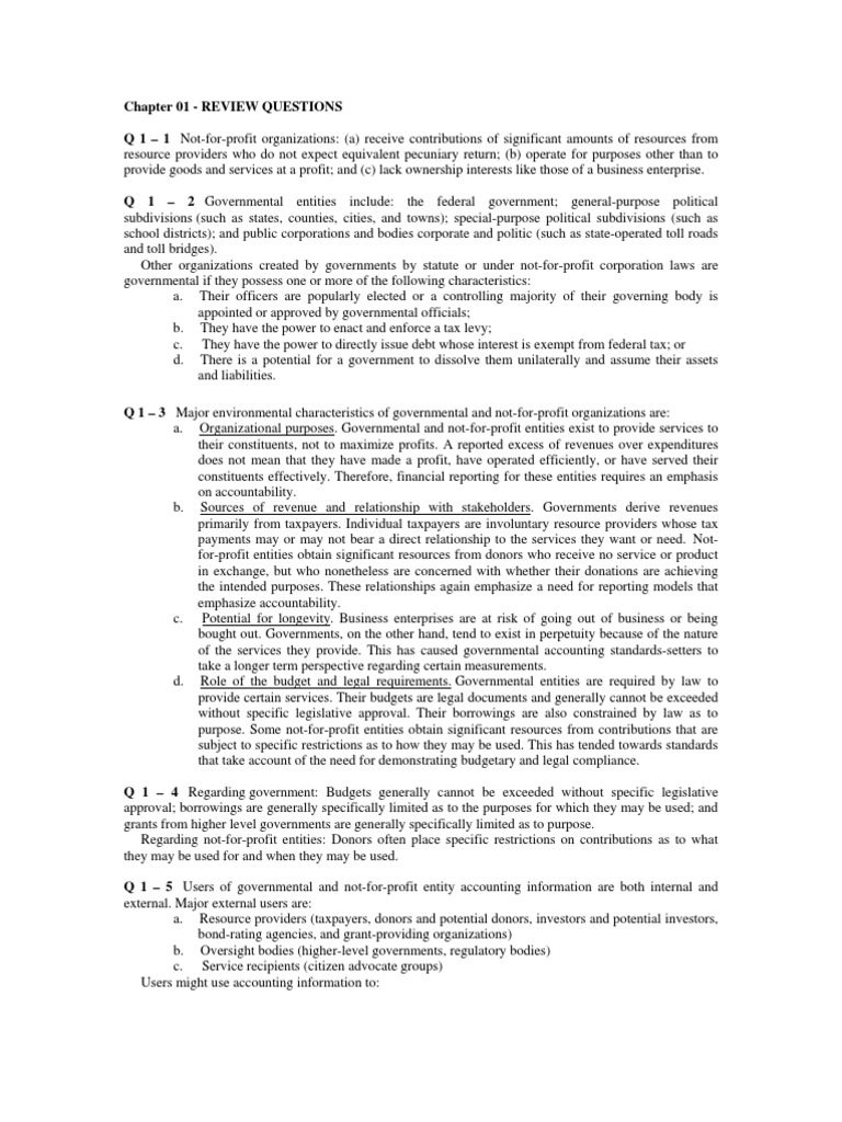 An Overview of Accounting Standards and Principles for Governmental and