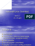 Nationellt Prov Svenska1 Del B, C
