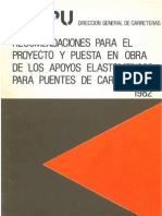 99294203 Recomendaciones Apoyos Elastomericos MOPU 1982